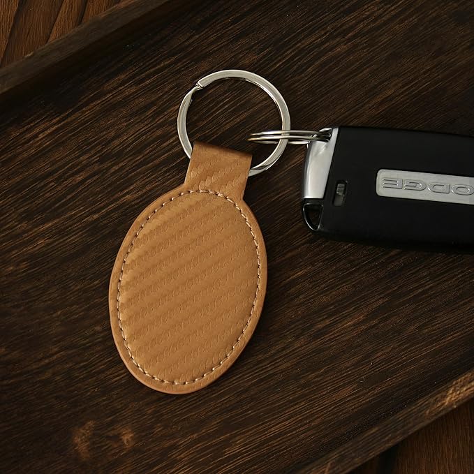 LaserGram Oval Keychain, Disc Golf, Personalized Engraving Included