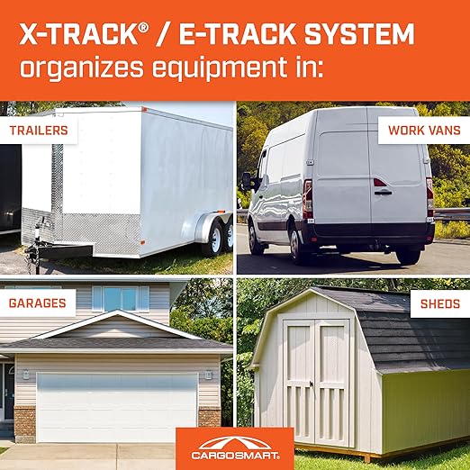 CargoSmart Adjustable Cargo Net — Connects to X-Track and E-Track Systems — 3,600lb Break Strength, 1,200lb Safe Work Load
