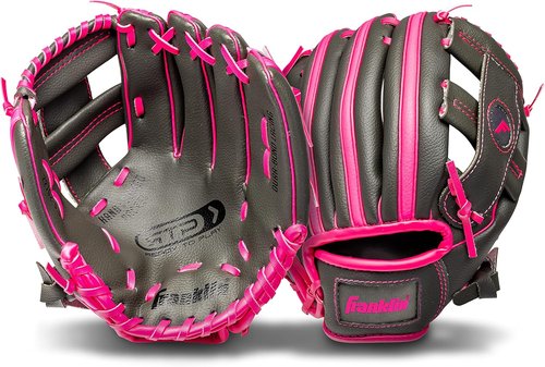 Franklin Sports Kids Baseball Gloves - RTP Youth Teeball Glove & Ball Set | 9.5" Mitt for Boys & Girls