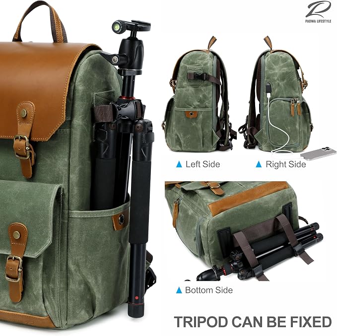 Padwa Lifestyle Green Camera Backpack