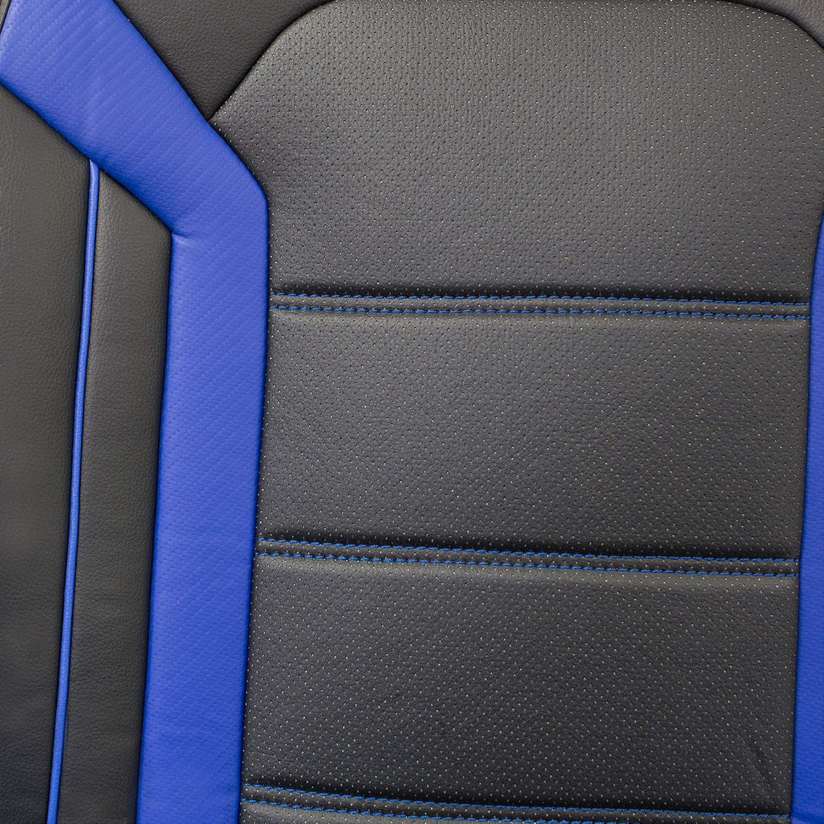 FH Group Car Seat Cover Cushion - 2 Pack Seat Covers for Cars Trucks SUV, Faux Leather Car Seat Cushions, Waterproof Car Seat Cover Cushion, Universal Fit Car Seat protector Front Set Blue