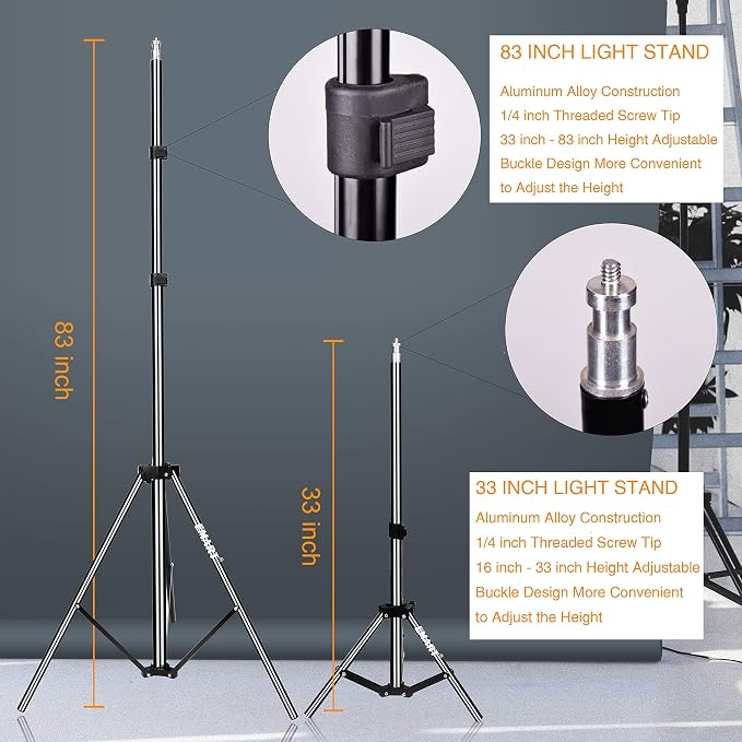 EMART Umbrella Photography Lighting Kit, 200/700W Bulbs, Soft Light Continuous