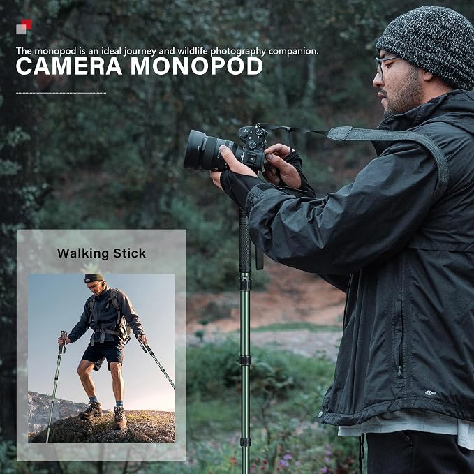 Manbily Camera Monopod Aluminum Portable Compact Lightweight Travel Monopod