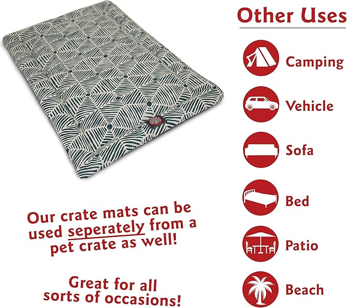 48" Charlie Emerald Green Crate Dog Bed Mat By Majestic Pet Products