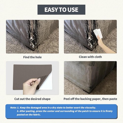 KING MOUNTAIN Canvas Repair Patch - 5x8 Inch Self-Adhesive Waterproof Fabric Patches (8 Pcs, Beige)