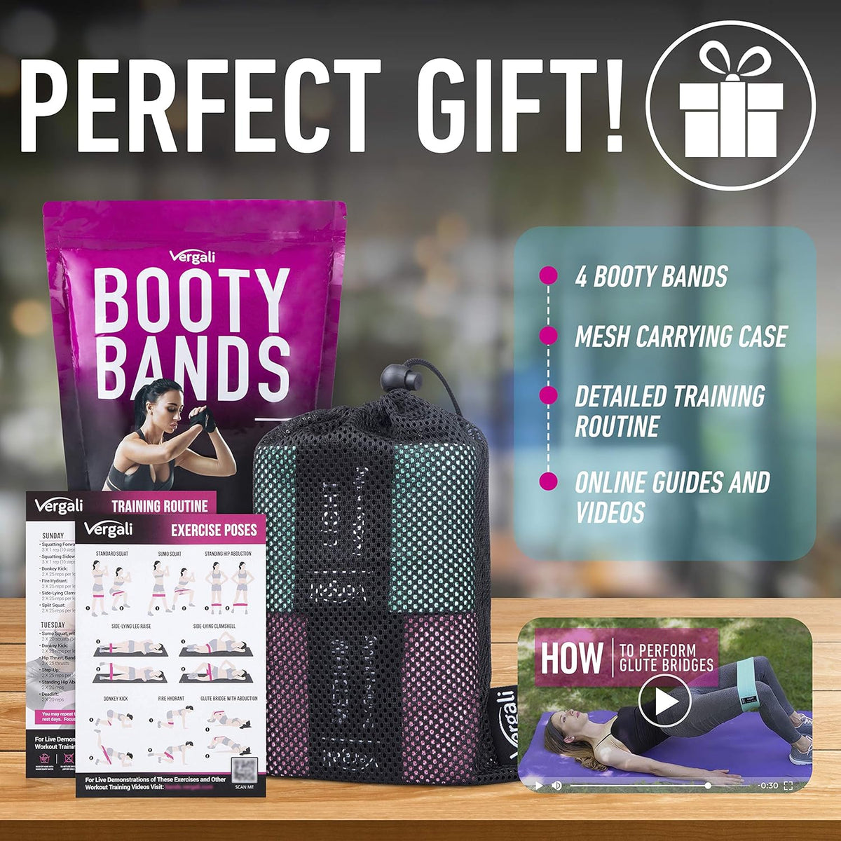 Resistance Bands - Fabric Elastic Workout Bands Set for Legs, Glutes & Thighs | 4 Booty Bands Guide
