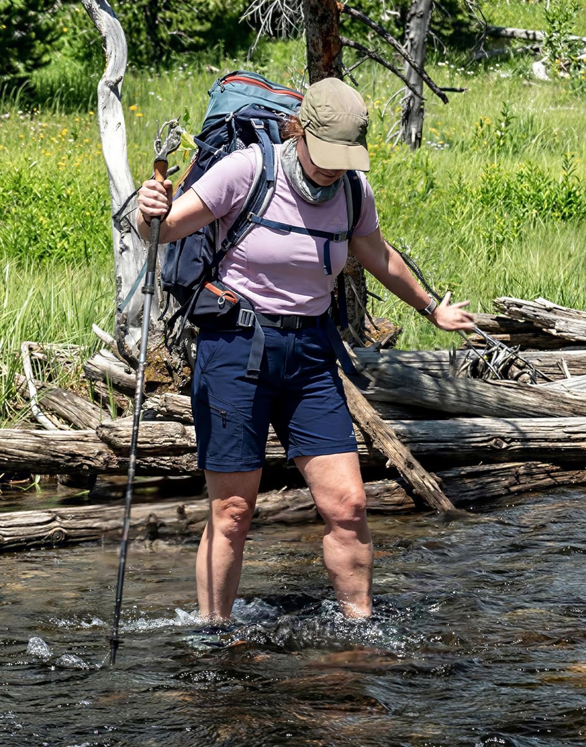 Pioneer Camp Women's Convertible Hiking Pants - Quick Dry Stretch Zip-Off Outdoor Cargo | Safari & Fishing