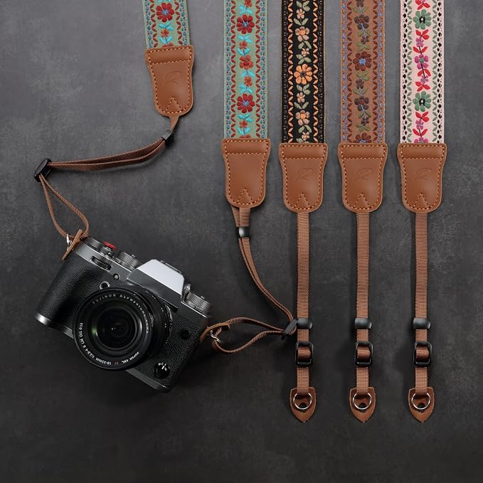 Padwa Lifestyle Embroidered Floral Camera Strap