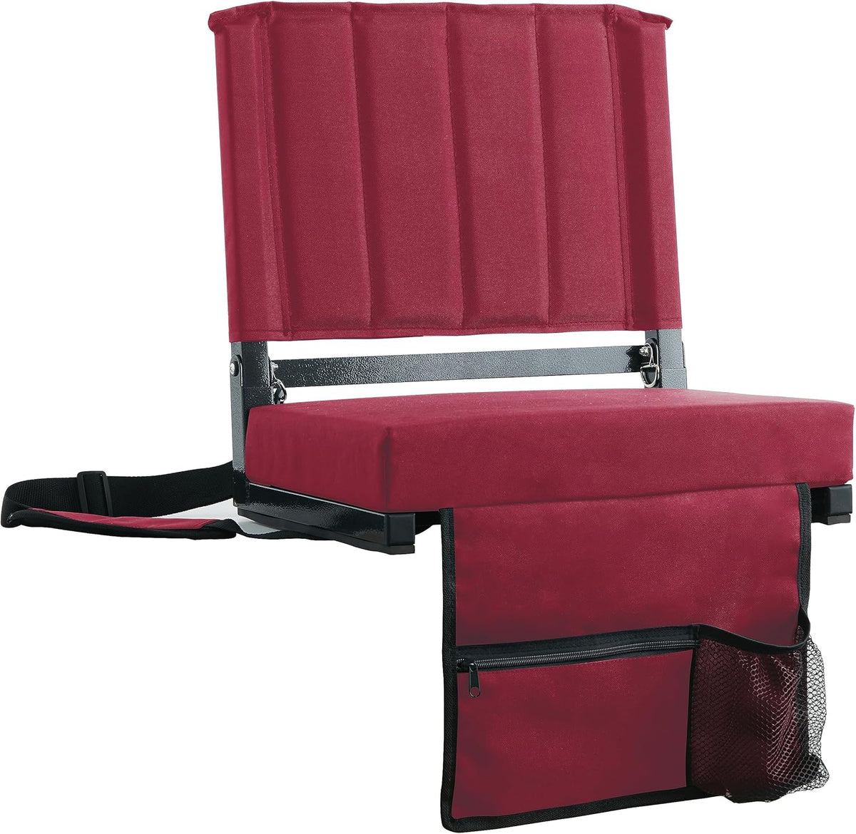 Sport Beats Stadium Seats - Comfortable Bleacher Chairs with Back Support & Cushion | Maroon, 2-Pack, 17" W x 12" D x 16.5" H
