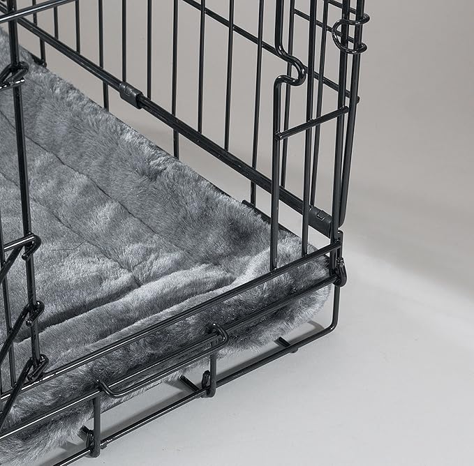 Slumber Pet Plush Mats - Versatile and Comfortable Mats for Dogs and Cats - X-Large, 35"L x 22"W, Gray