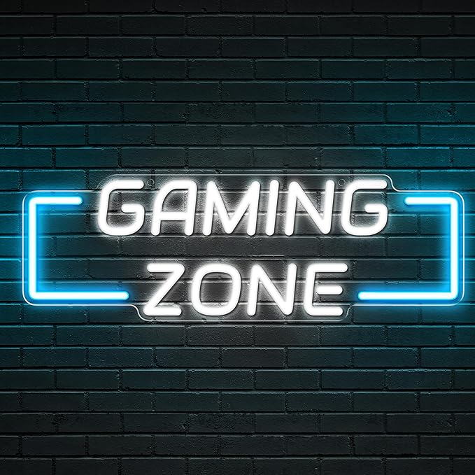 Kavaas Game Zone Neon Sign for Gameroom Wall Decor LED Light Signs
