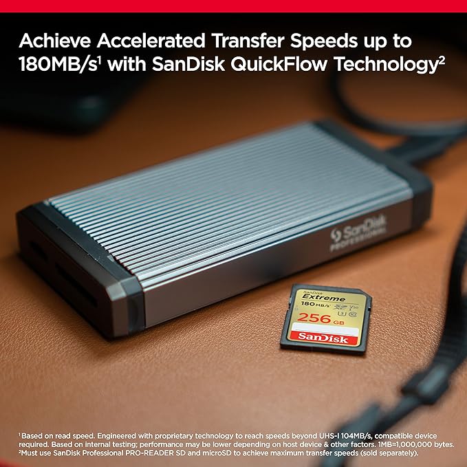 SANDISK 256GB Extreme SDXC UHS-I Memory Card