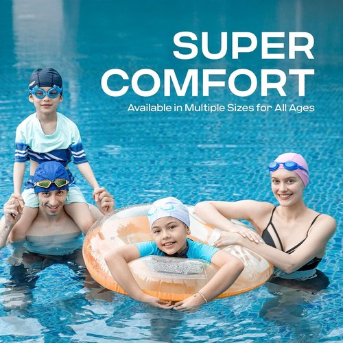 COOLMATE Swim Cap for Women, Men & Kids - Lightweight Silicone, Water-Resistant & Non-Slip Fit | Perfect for Pool Swimming (1 Pack)