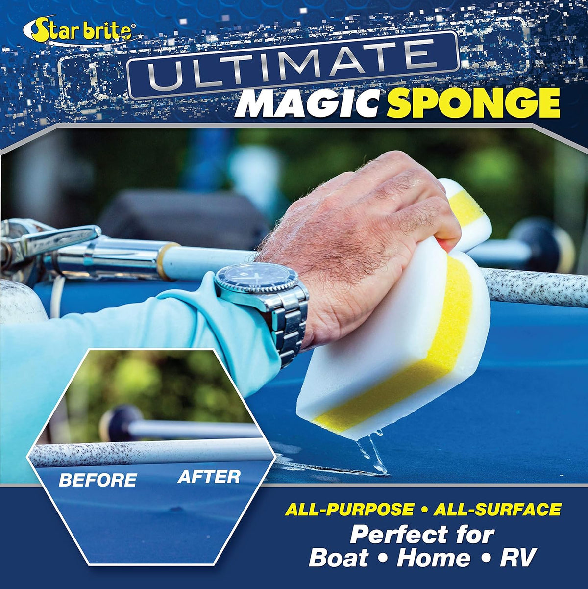 STAR BRITE XL Magic Sponge - Extra Large Melamine Scuff Eraser - 8 Pack for Multi-Purpose Cleaning
