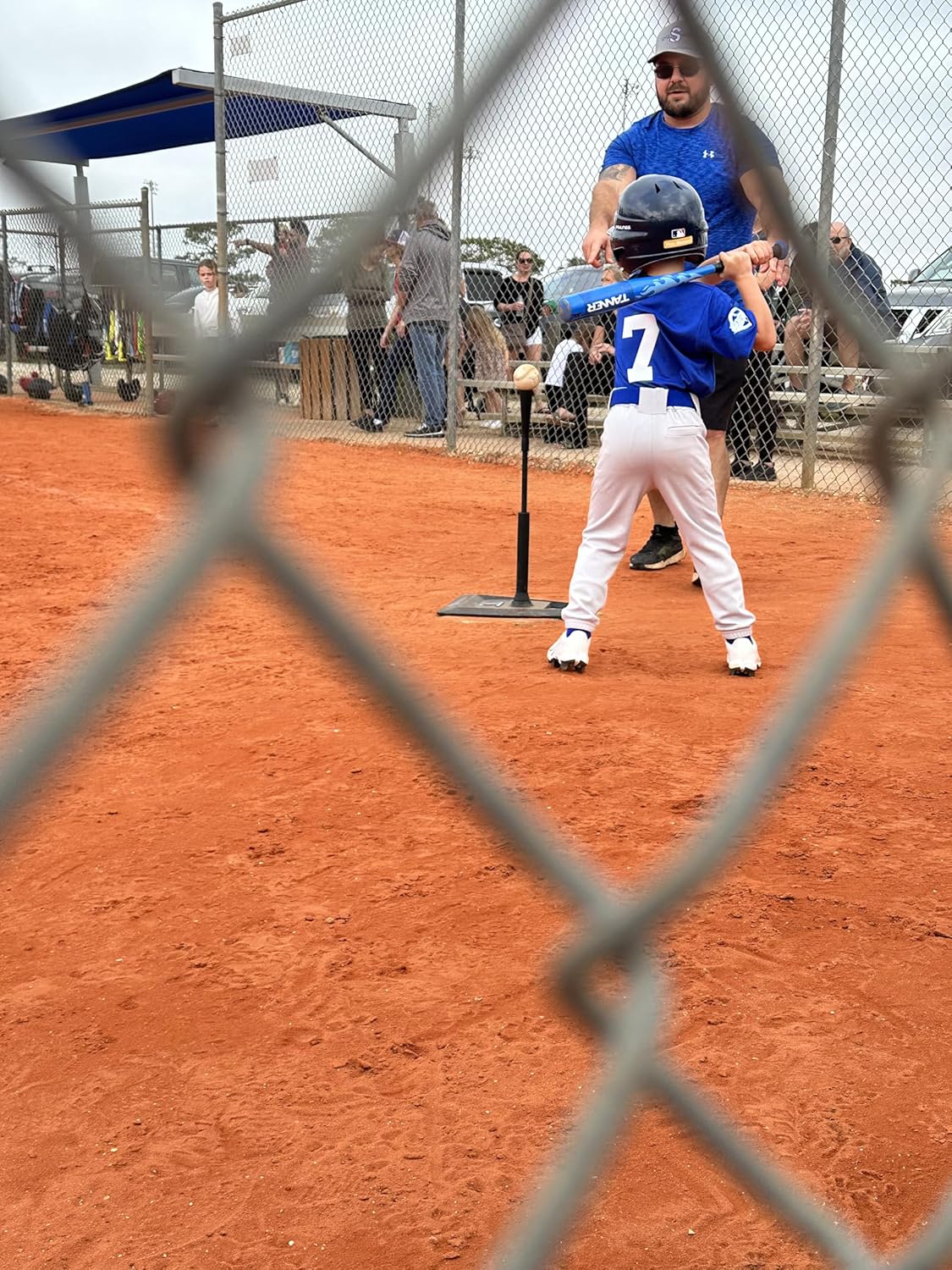 Tanner Jr. Batting Tee - Durable Youth T-Ball Stand with Adjustable Height & Flexible Rubber Cone