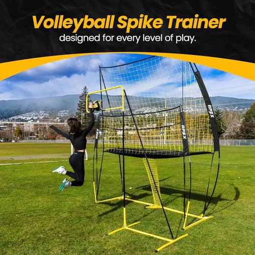 Apex Sports Volleyball Spike Trainer - Adjustable Solo Practice Station for Hitting & Spiking - Durable 25lb Base, Indoor/Outdoor Use