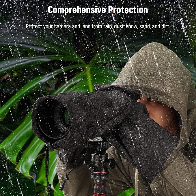 NEEWER Camera Rain Cover, Small Size Durable Nylon Raincoat Compatible
