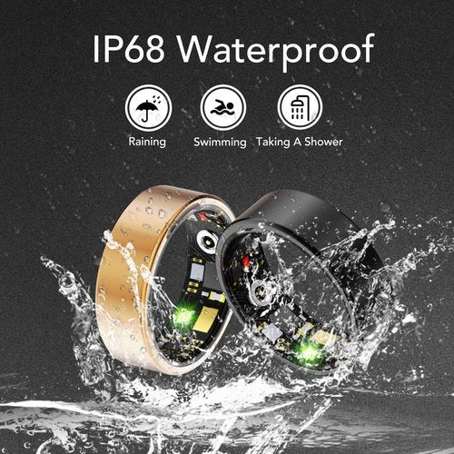 Milavan Smart Health Ring for Women Men Fitness Tracker with Heart Rate, Blood Oxygen, Blood Pressure, Sleep Monitoring, Step Counting, IP68 Waterproof for iOS and Android, No APP Fee, Rose Gold 8