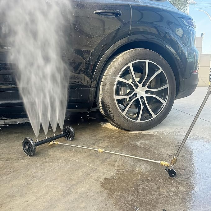 Tool Daily Dual-Function Undercarriage Cleaner with Swivel Wheel, Surface Cleaner for Pressure Washer, Underbody Car Wash Water Broom, 16 Inch, 4000 PSI