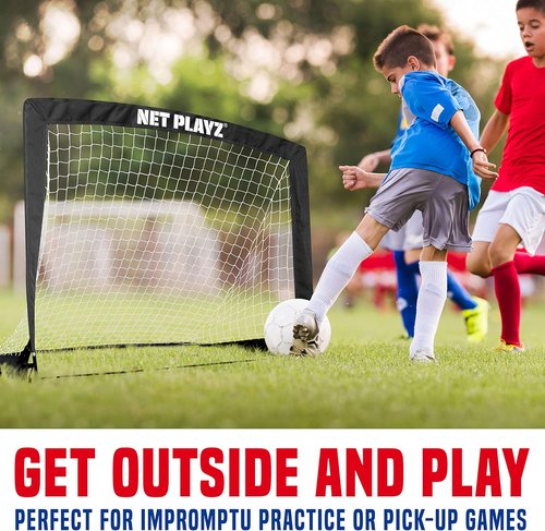 NET Playz Portable Training Soccer Goal - Easy Fold-Up Design, 4ft x 3ft Size for Kids