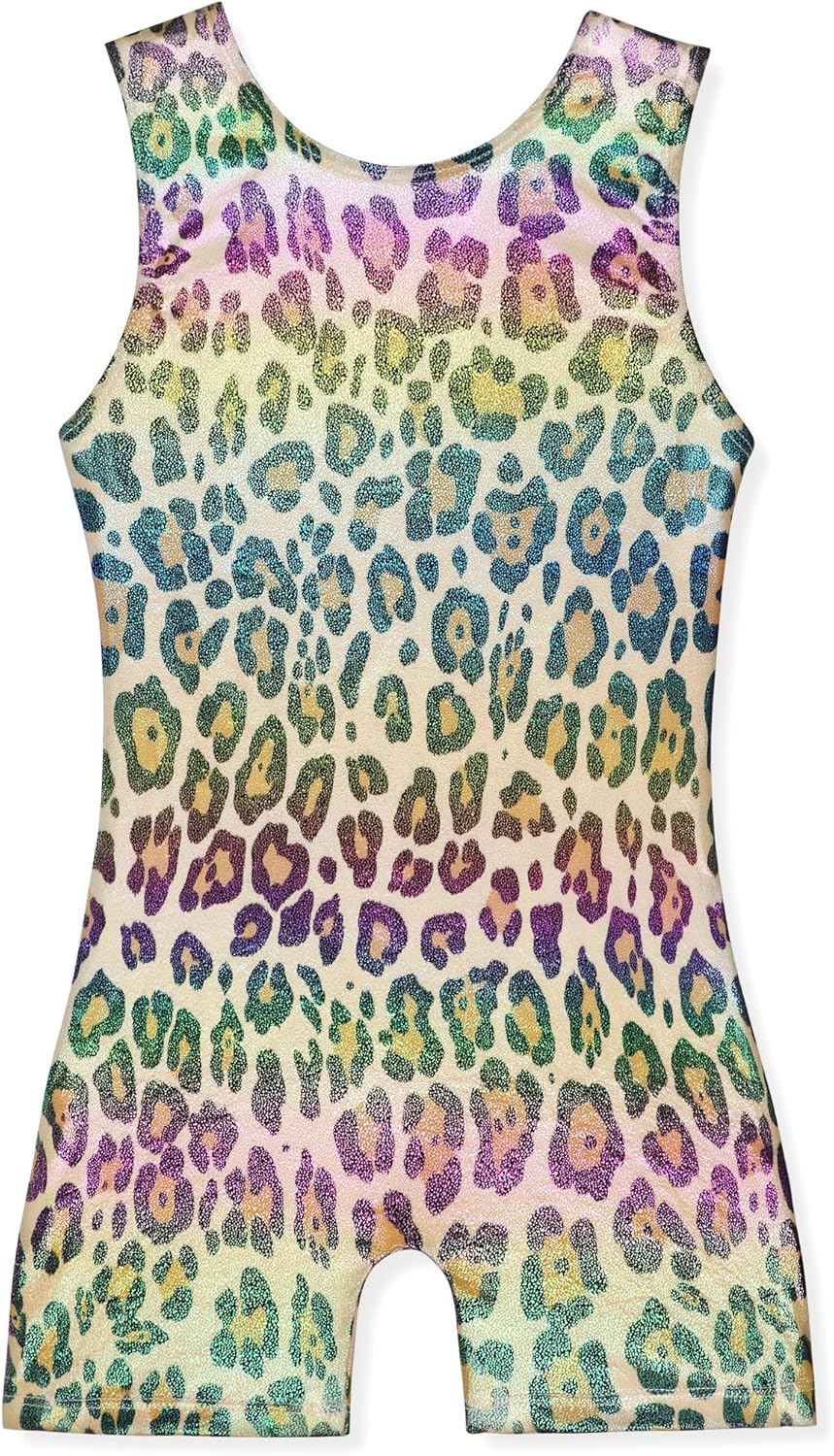 Skiennix Gymnastics Leotards for Girls - Sparkly Toddler Biketard Unitard | 2 Pack Kids Tumbling Outfits