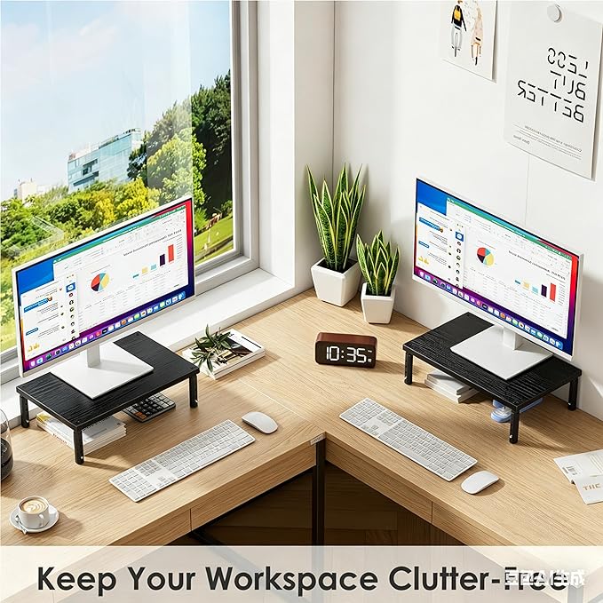 OPNICE Desk Organizers and Accessories, Adjustable Computer Monitor Stand Riser