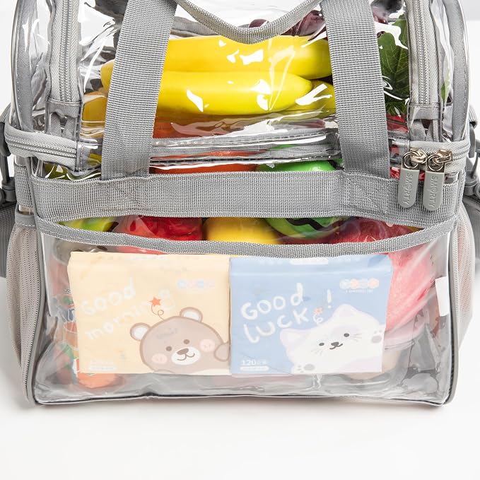 J.CARP Clear Bag Heavy Duty Backpack Durable Transparent See Through Bag