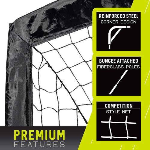 Franklin Sports Blackhawk Soccer Goal - Portable Pop-Up Nets for Youth & Adults | Indoor & Outdoor Use