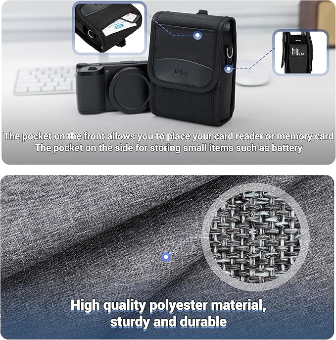 KIWIFOTOS Compact Camera Case for Lumix ZS99 ZS300 Sony RX100 VI ZV-1 II ZV-1F