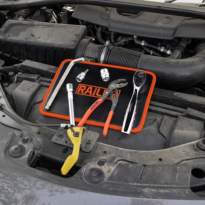 Railer Exta Large Magnetic Tool Mat for Mechanics – Flexible Magnetic Mat Holds 35 lbs. Heavy Duty Magnet Pad & Magnetic Work Mat – Non-Slip Magnetic Tool Pad for Auto Repair & Shop