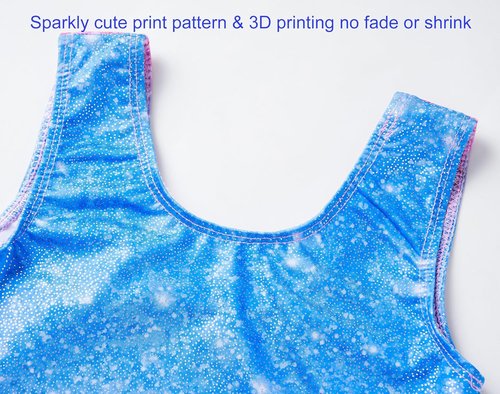 Domusgo Gymnastics Leotards - Sparkly One-Piece Tumbling Outfit for Girls | Perfect Fit & Comfort