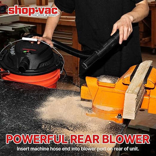 Shop-Vac 2.5 Peak HP Wet/Dry Vac Bucket Head, Fits 5 Gallon Bucket (Sold Separately), Portable Shop Vacuum, 1.25 Inch Diameter x 4 Foot Hose, 6 Foot Cord, Ideal for Jobsite, Garage, Workshop & Home