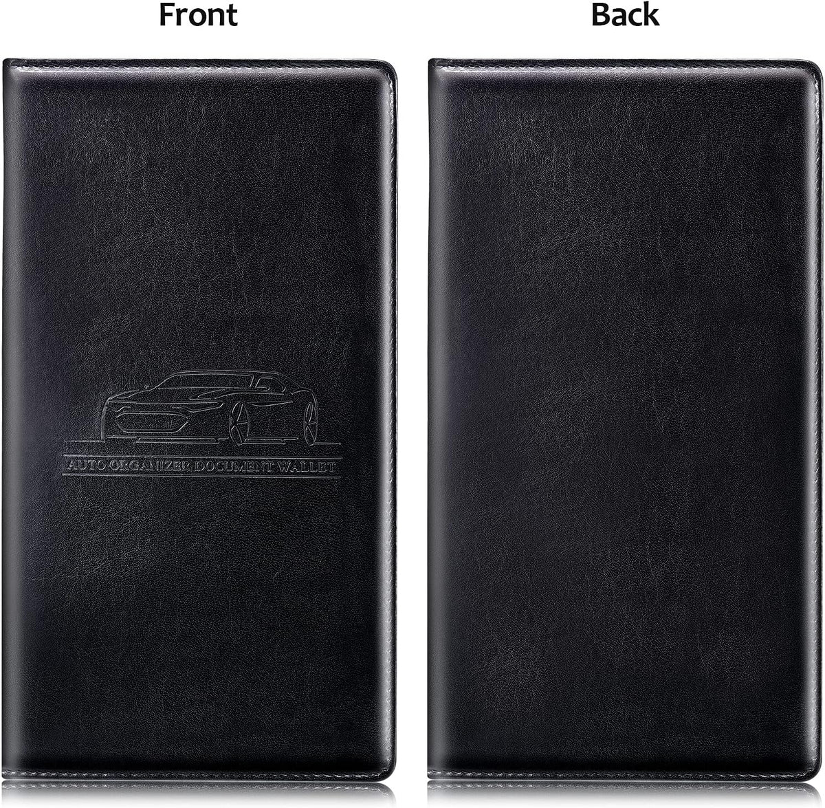 Frienda 2Pcs Car Registration Insurance Card Holder, Black, Pink