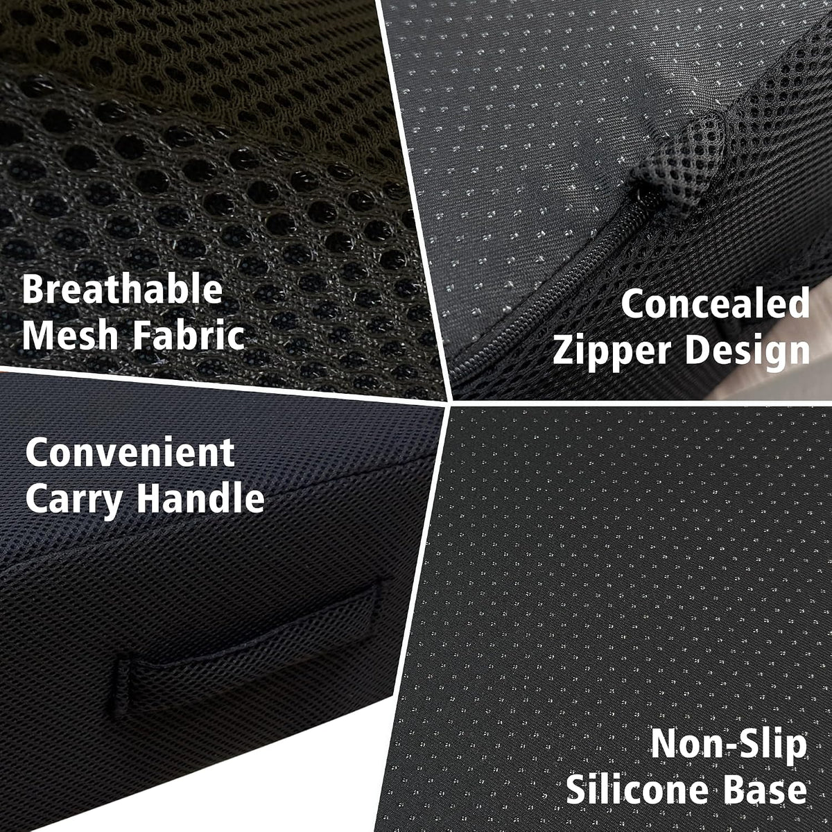 Office Chair Booster Cushion — 6-Inch Extra-Thick Height Increase Seat Pad with Dual-Layer Foam & Non-Slip Bottom