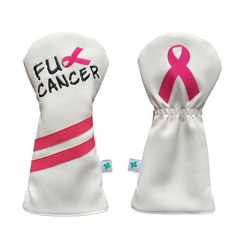 Foretra Driver Headcover - Limited Edition F U Cancer Design Golf Club Covers - Fairway Wood Head Covers Hybrid Headcover Novelty Golf Accessory for Most Brands (Driver)