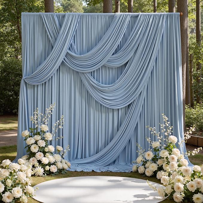 10ft x 15ft Dusty Blue Backdrop Curtains