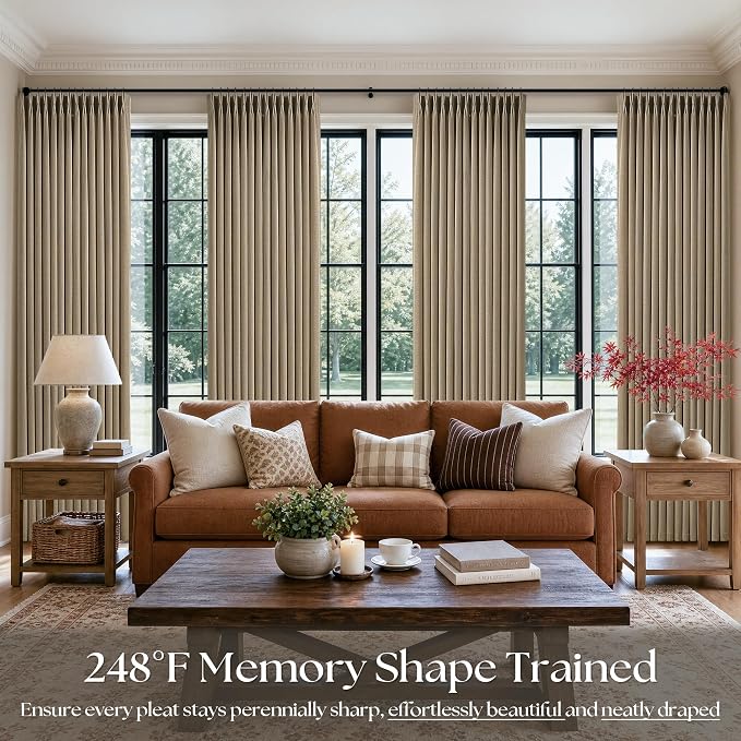 120 Inch Extra Long Light Brown Curtains