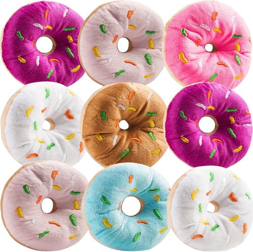 Bedwina Plush Donuts - Pack of 12 Stuffed Donut Toys | Perfect Party Favors & Stocking Stuffers