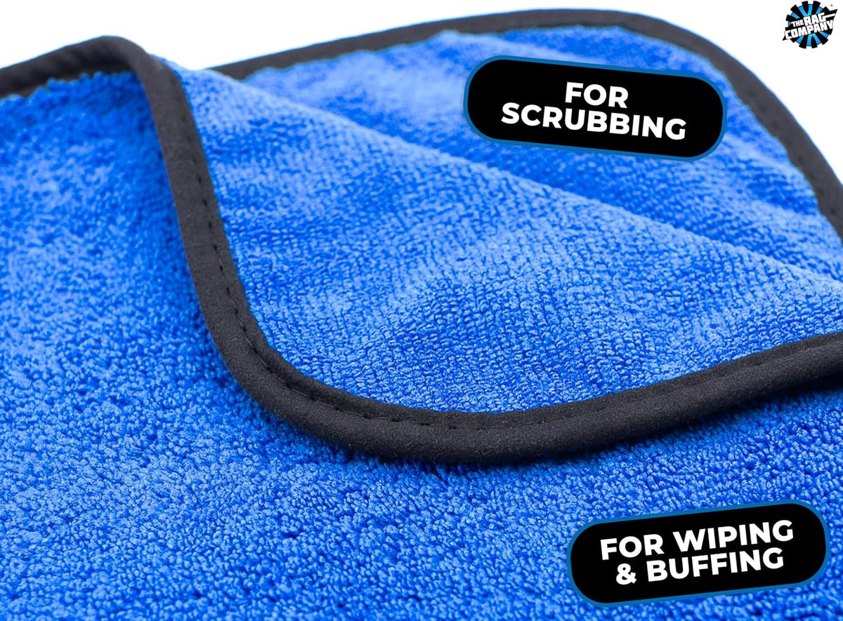 The Rag Company - Drying Towels for Car Detailing - Premium Microfiber Cloth Perfect for a Streak-Free Finish - Spectrum 420 Dark Pack - 420 GSM, 16" x 16" (9-Pack)
