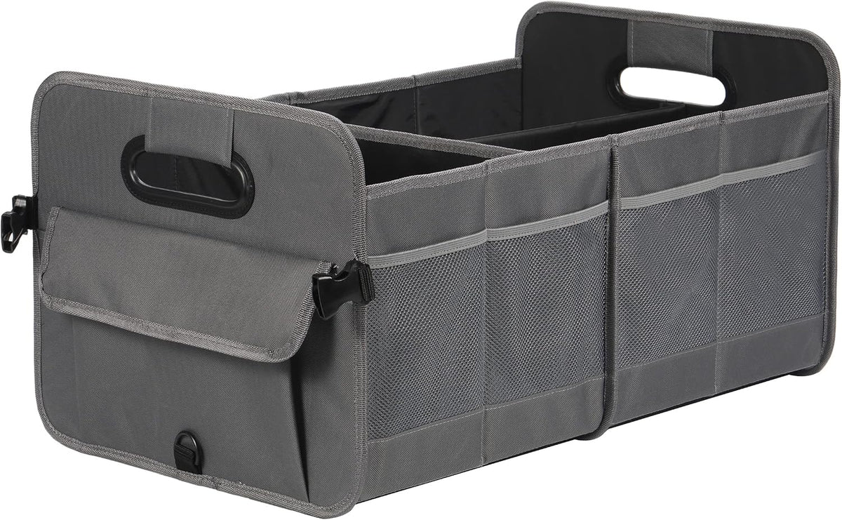 AOKJOY Car Trunk Organizer Car Storage Organizer Collapsible Multi Compartment Car Organizer Adjustable Straps Car Organizer for SUV(Black)