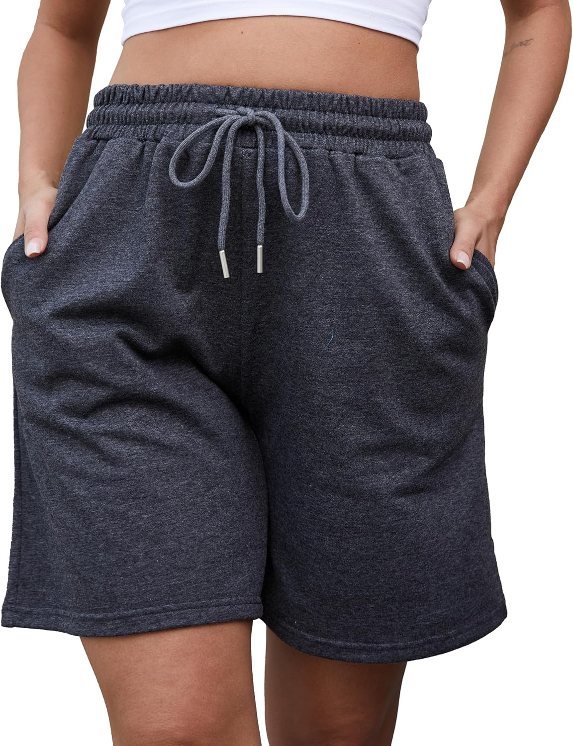 Skiennix Women's Athletic Shorts - Loose Fit Summer Jogger with Drawstring & Pockets