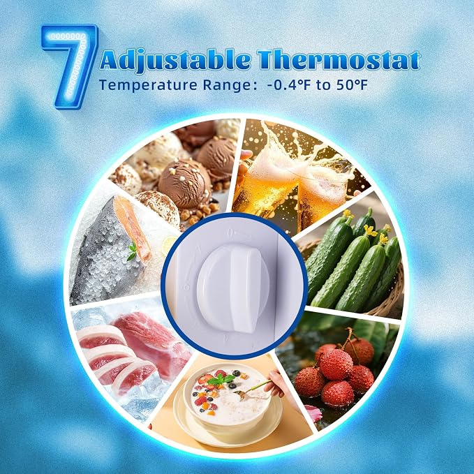 Mini Fridge with Separate Freezer Compartment Double Door Small Refrigerator with 7 Adjustable Temp Control Ideal for One Person Use & Dorm Apartment Office Silver