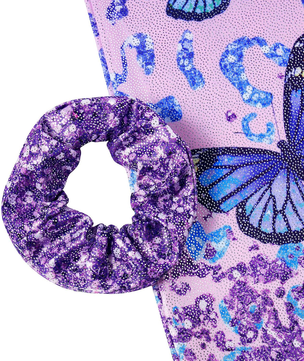 Vogseek Gymnastic Leotards for Girls 4-12Y | Sparkly Dance Unitards with Hair Scrunchie