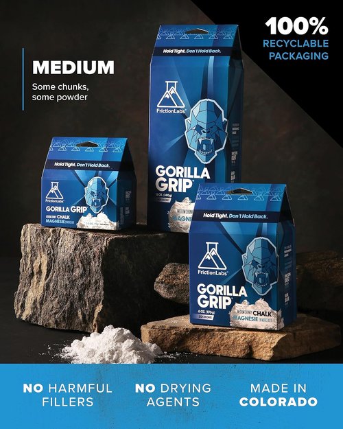 Friction Labs Premium Loose Climbing Chalk - High-Performance Grip for Bouldering & Weightlifting - Skin-Friendly Formula