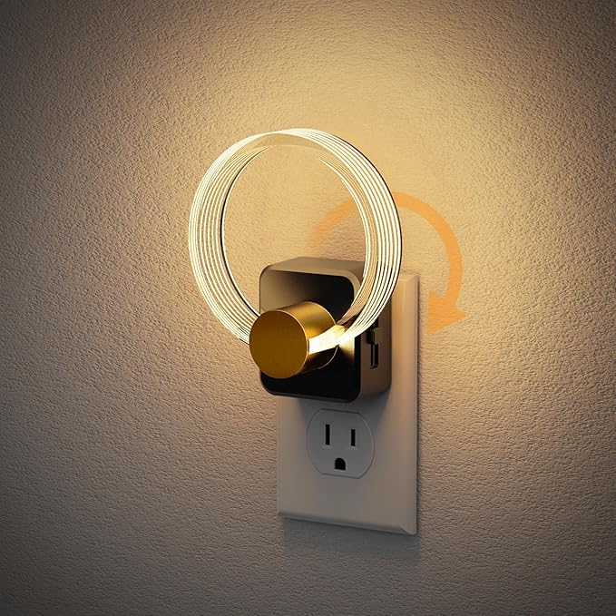 JandCase Night Light, Night Lights Plug into Wall, Dimmable Nightlight