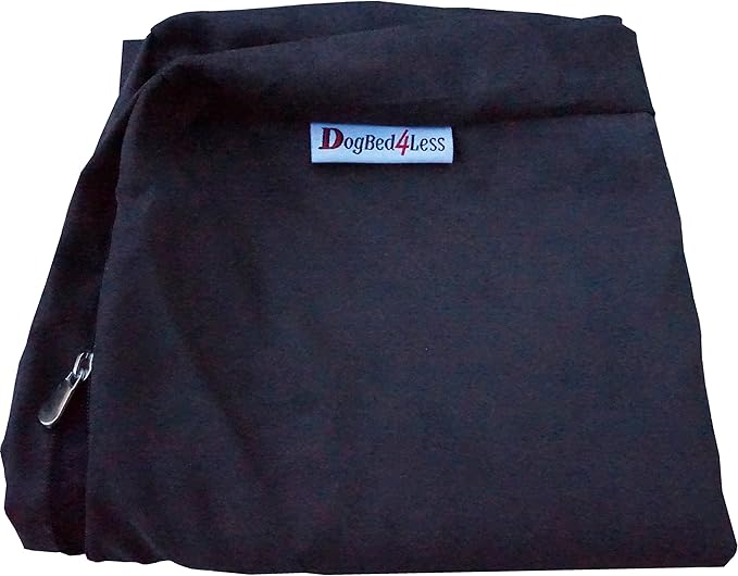 Dogbed4less Medium Memory Foam Dog Bed Pillow with Orthopedic Comfort, Waterproof Liner and Espresso Microsuede Pet Bed Cover 37X27 Inches