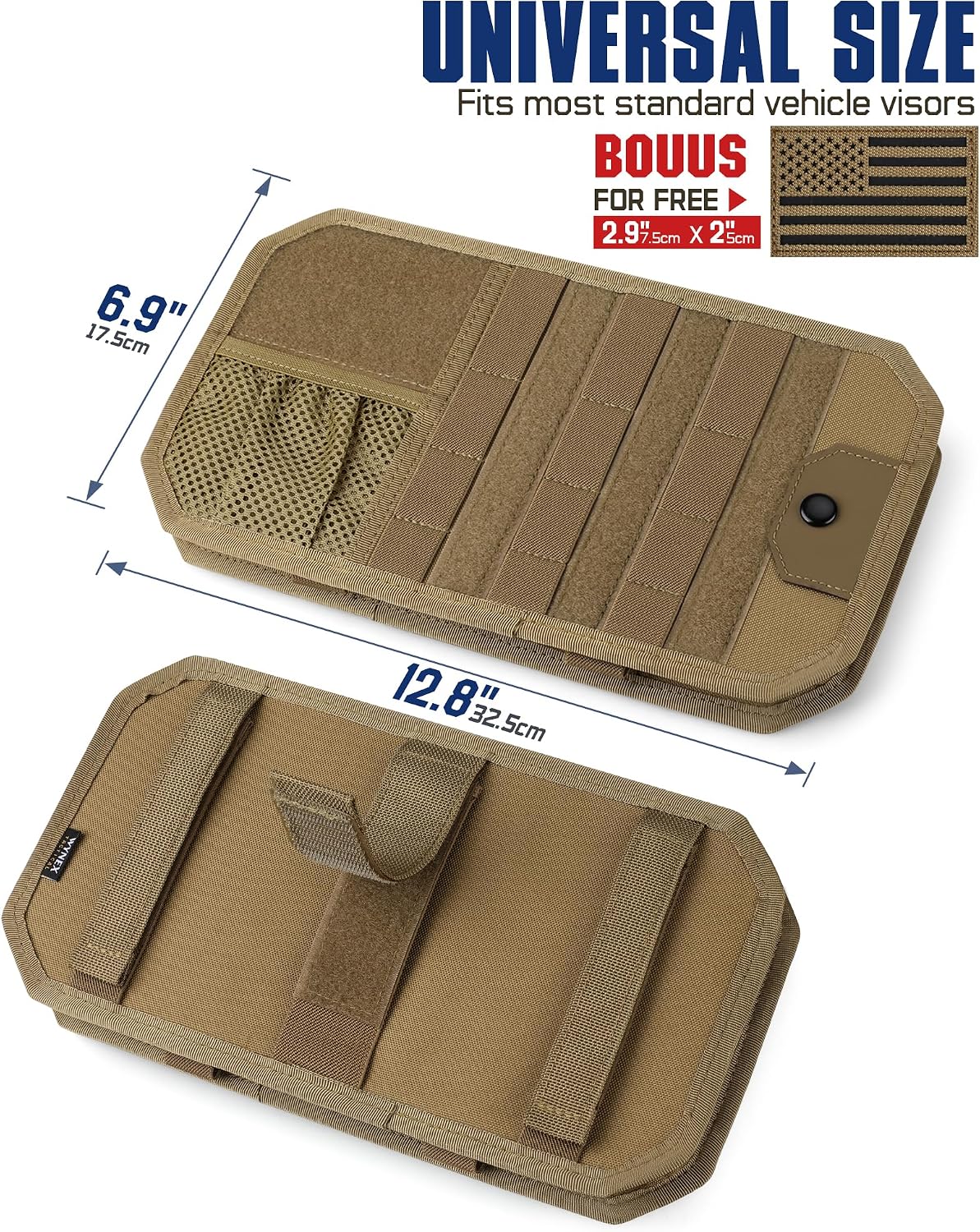 WYNEX Molle Car Sun Visor Organizer, Fits Most Cars Trucks Pickups Patrols