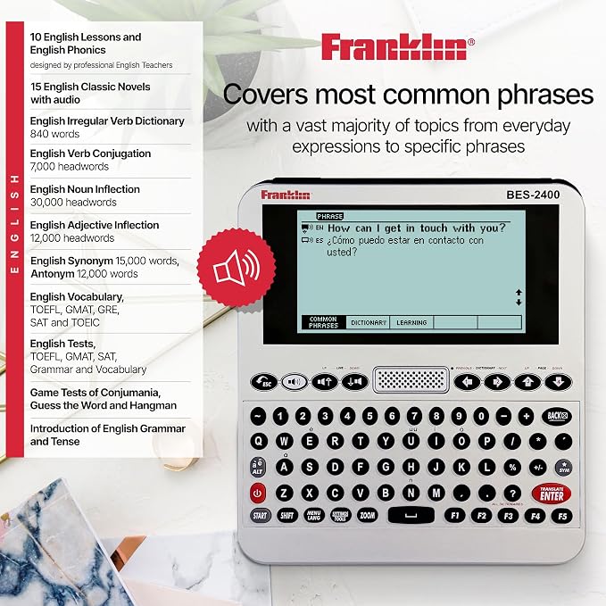 Franklin BES-2400 Talking Bilingual Dictionary English
