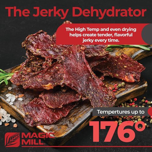 Magic Mill Pro Food Dehydrator - 600W Even-Drying System with 7 Stainless Steel Trays | 95°-176° Temp Control & 48H Timer