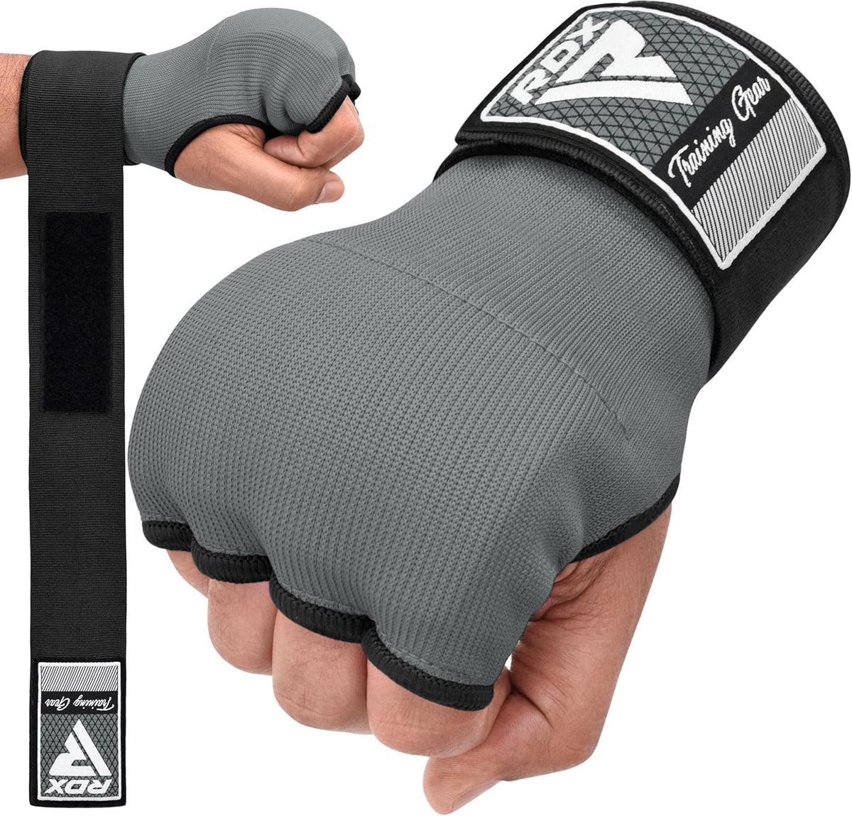 RDX Gel Boxing Hand Wraps - Quick 100cm Long Wrist Straps for Men & Women | Padded Fist Protection for MMA & Muay Thai